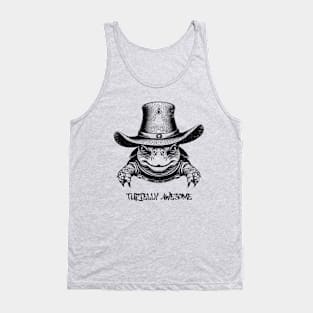 Vintage distressed Turtle Cowboy Turtle Totally Awesome Tank Top